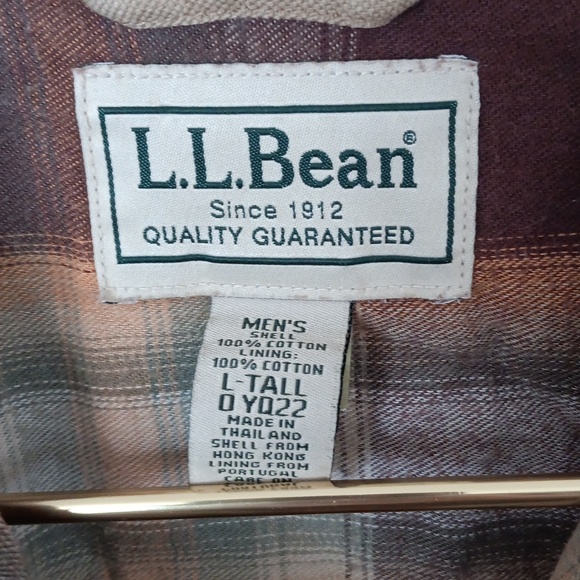 L.L. Bean Mens Large Tall Canvas Cotton Jacket - Picture 3 of 7